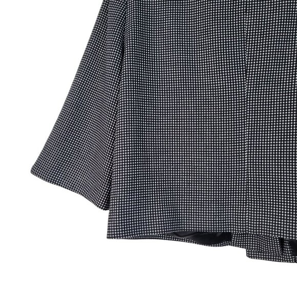 White House Black Market Cropped Gingham Big Button Blazer Jacket Wide Slv Sz 14 - Picture 13 of 13